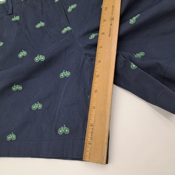 Cambridge Navy Blue Shorts Lime Embroidered Bicycles 12 - Picture 6 of 12